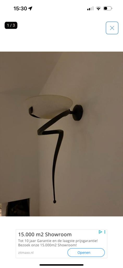 Design lampen Terzani ( 3 stuks), Ophalen, Zo goed als nieuw, Glas