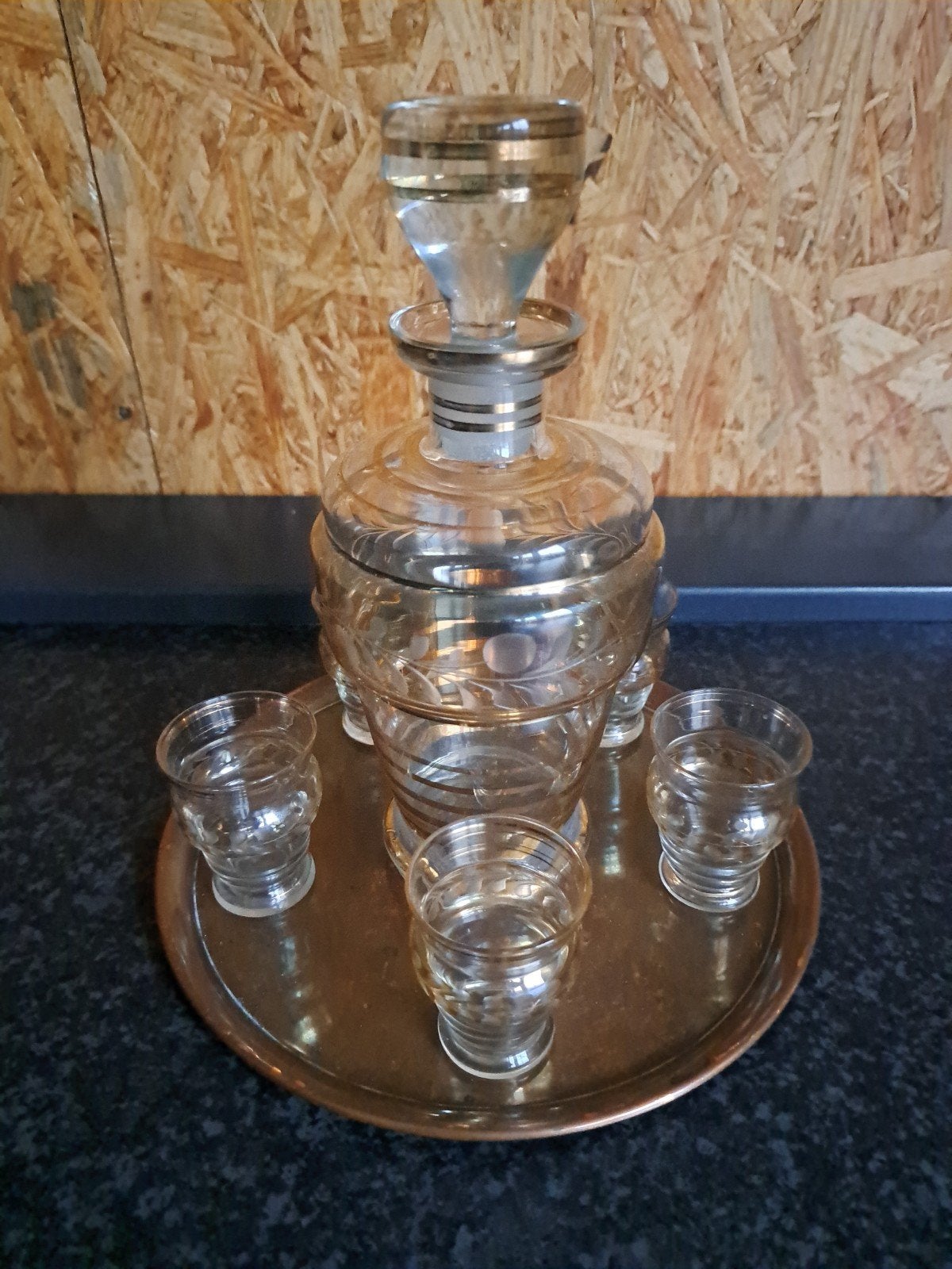Likeurset( 1930-1940) Belgische glasfabrikant De Rupel (beke, Ophalen of Verzenden, Glas