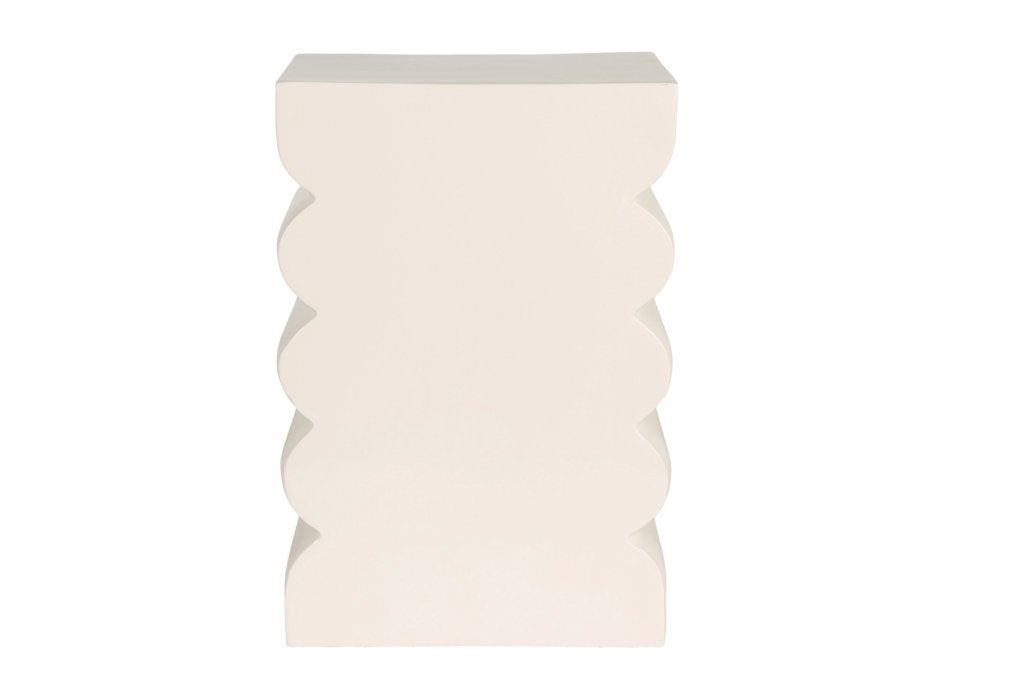 Zuiver Curves Kruk Shiny Beige H 45 cm | Van €249, nu, 60 tot 90 cm, Nieuw, Ophalen of Verzenden, Zuiver