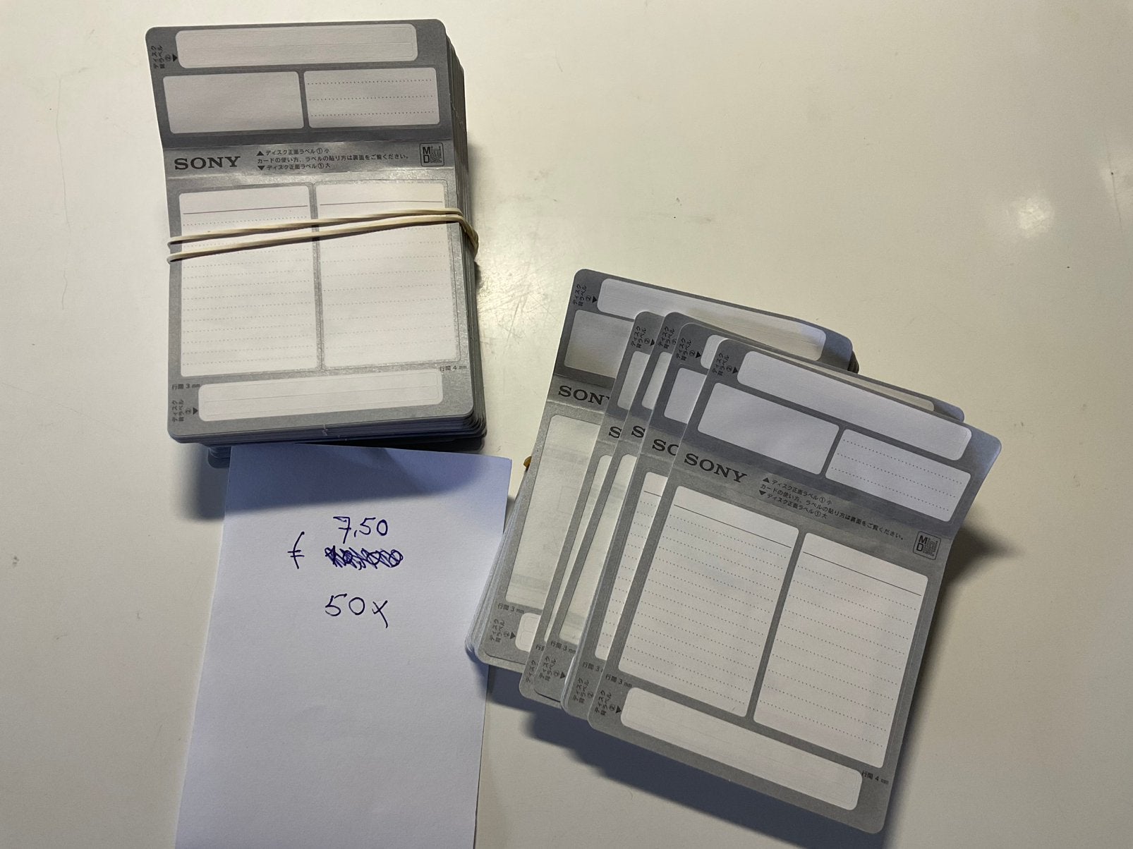 Minidisc stickers SONY nieuw  € 1,50 per 10 stuks, Ophalen of Verzenden, Walkman