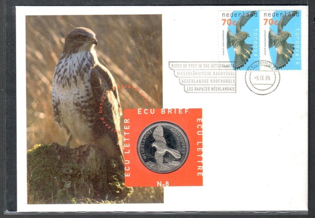Penning - Ecu Brief 8 - ROOFVOGELS - 1995, Ophalen of Verzenden, Overige materialen, Nederland
