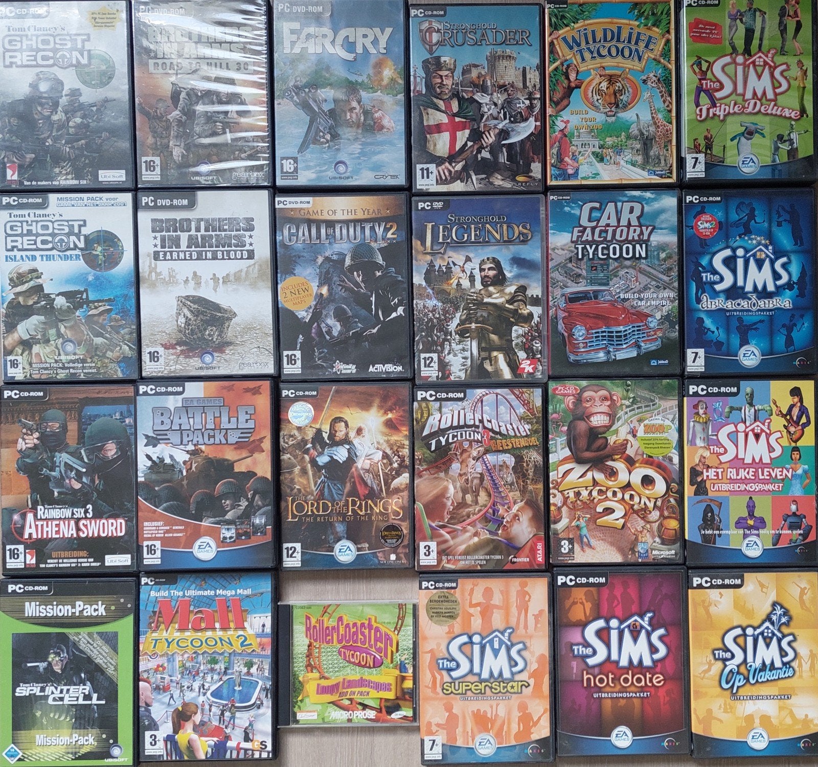 Collectie PC CD-ROM games, Spelcomputers en Games, 1 speler, Ophalen, Gebruikt, Overige genres