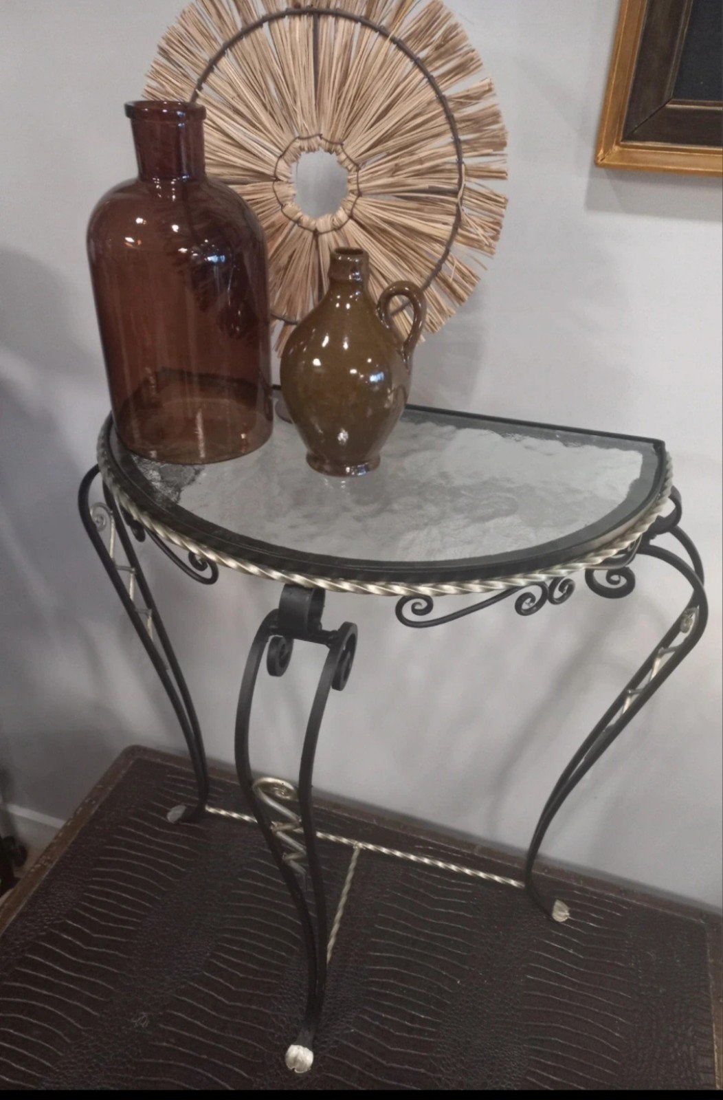 Smeedijzeren sitetables., Huis en Inrichting, 50 tot 100 cm, Ophalen of Verzenden, Zo goed als nieuw, Metaal