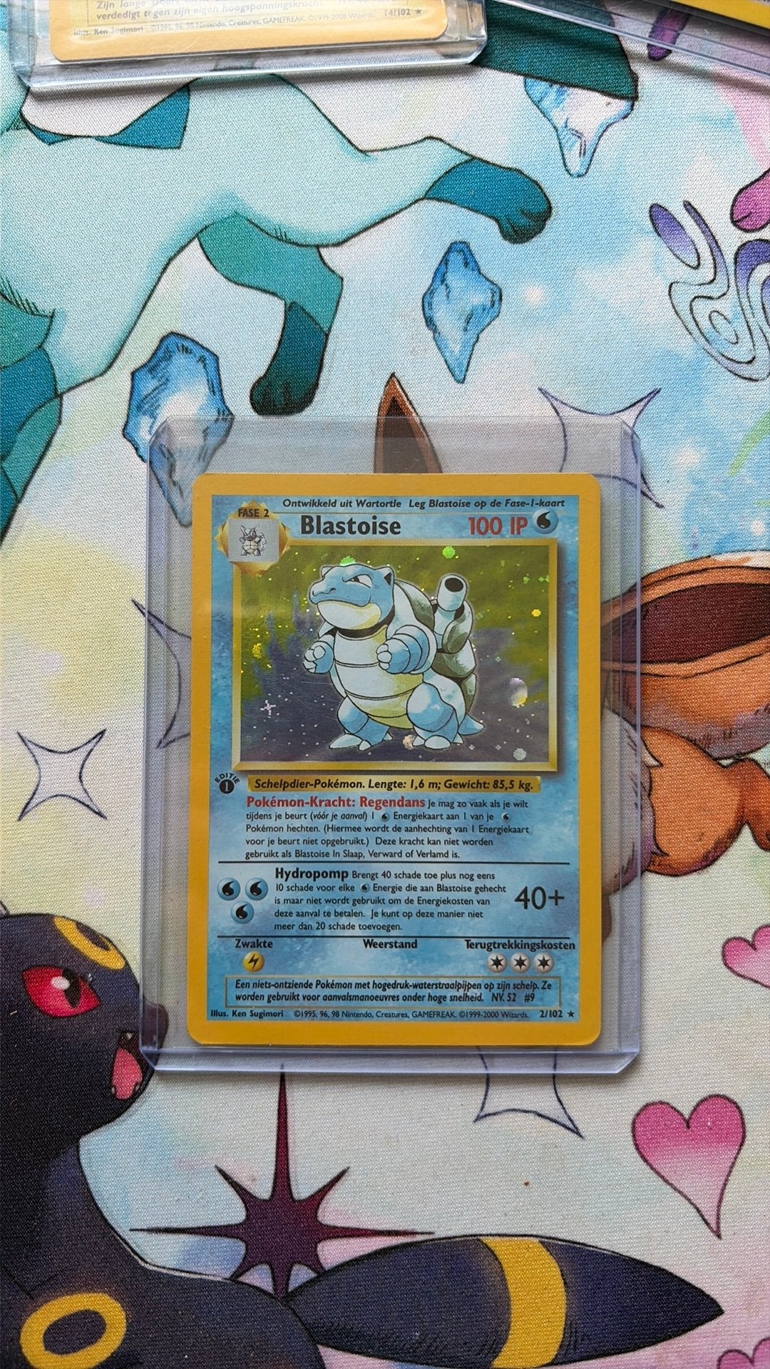 Blastoise 2 Holo 1st Edition Base Set Dutch Nederlands, Ophalen of Verzenden, Zo goed als nieuw