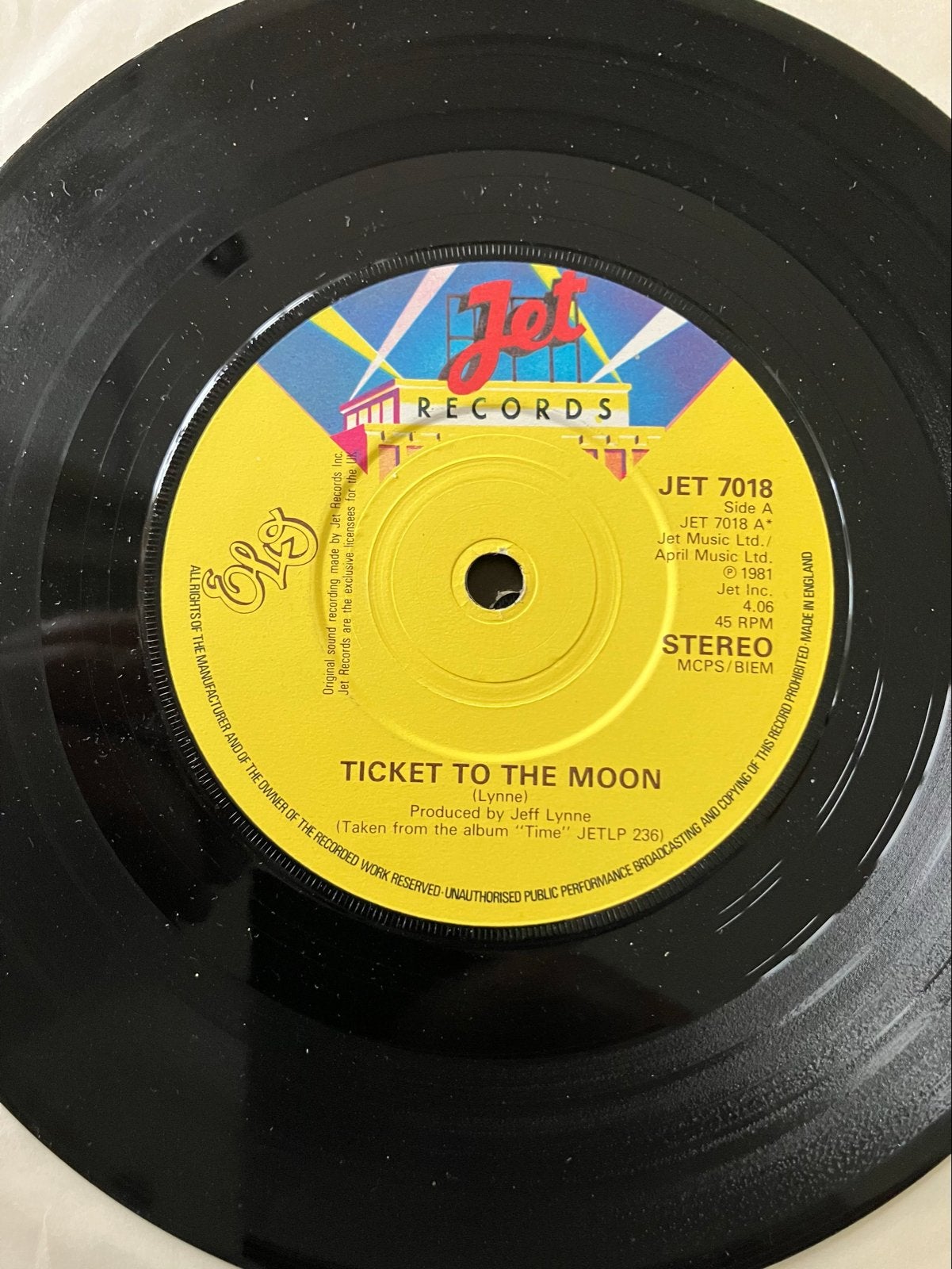 ELO - Ticket To The Moon (Single, 1981), Cd's en Dvd's, Vinyl Singles, Gebruikt, Pop, Ophalen of Verzenden