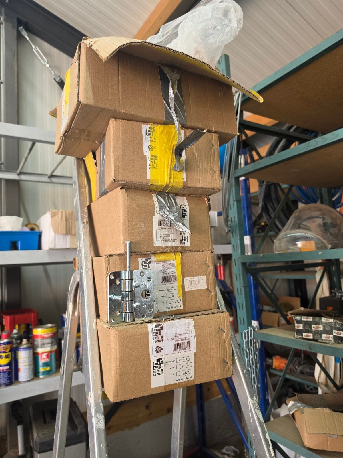 Safe & Secure Scharnier - Nieuw in doos, Doe-het-zelf en Verbouw, Hang- en Sluitwerk, Nieuw, Scharnier, IJzer, Ophalen of Verzenden