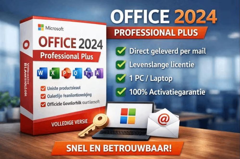 Office 2024 Professional Plus, Ophalen, Zo goed als nieuw, Access, Windows
