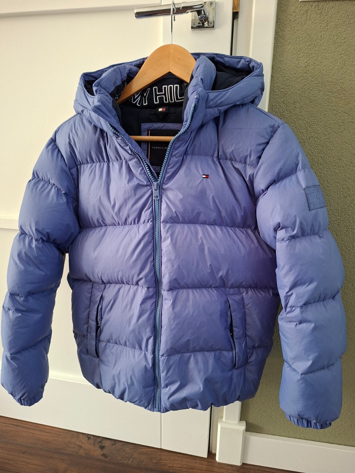 Tommy Hilfiger gewatteerde puffer winterjas - Maat 152, Gebruikt, Jongen of Meisje, Ophalen of Verzenden, Tommy Hilfiger