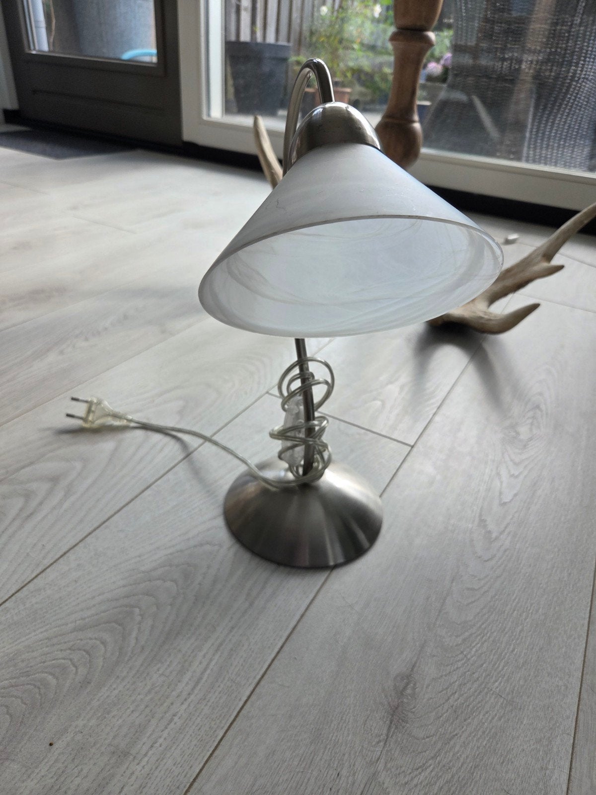 Bureaulampje, Ophalen of Verzenden, Glas, Bureaulamp, 36 cm