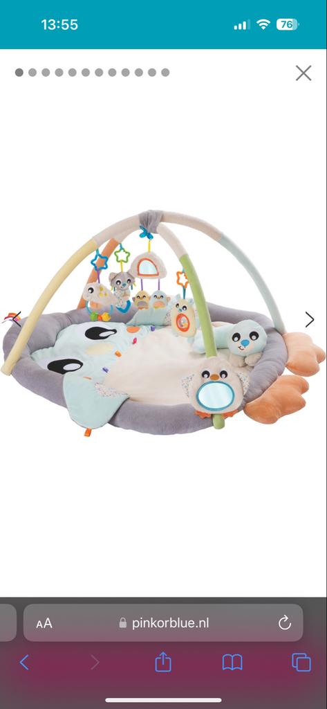 Babygym Playgro speelkleed Snuggle me Pinguïn Tummy Time, Ophalen of Verzenden, Zo goed als nieuw, Speelkleed