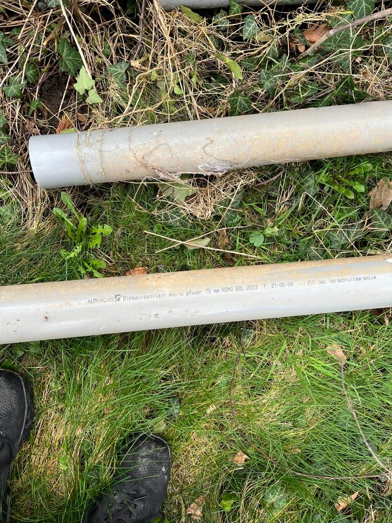 Pvc buizen rond 75 mm x 4 meter te koop., Ophalen, Pvc, 60 tot 80 mm, 4 tot 6 meter