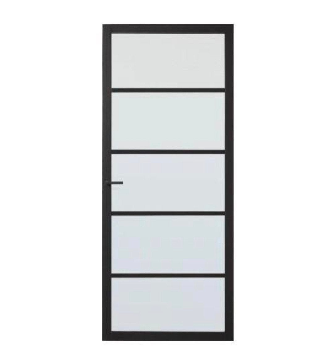 Skantrae SSL 4005 Binnendeur Zwart Helder Glas 88x201.5, Ophalen, Binnendeur, Nieuw, Glas