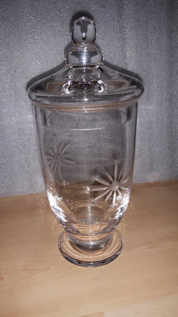 Nieuw mooie glazen (snoep) pot bonbonnière met deksel, Ophalen of Verzenden, Nieuw, Glas