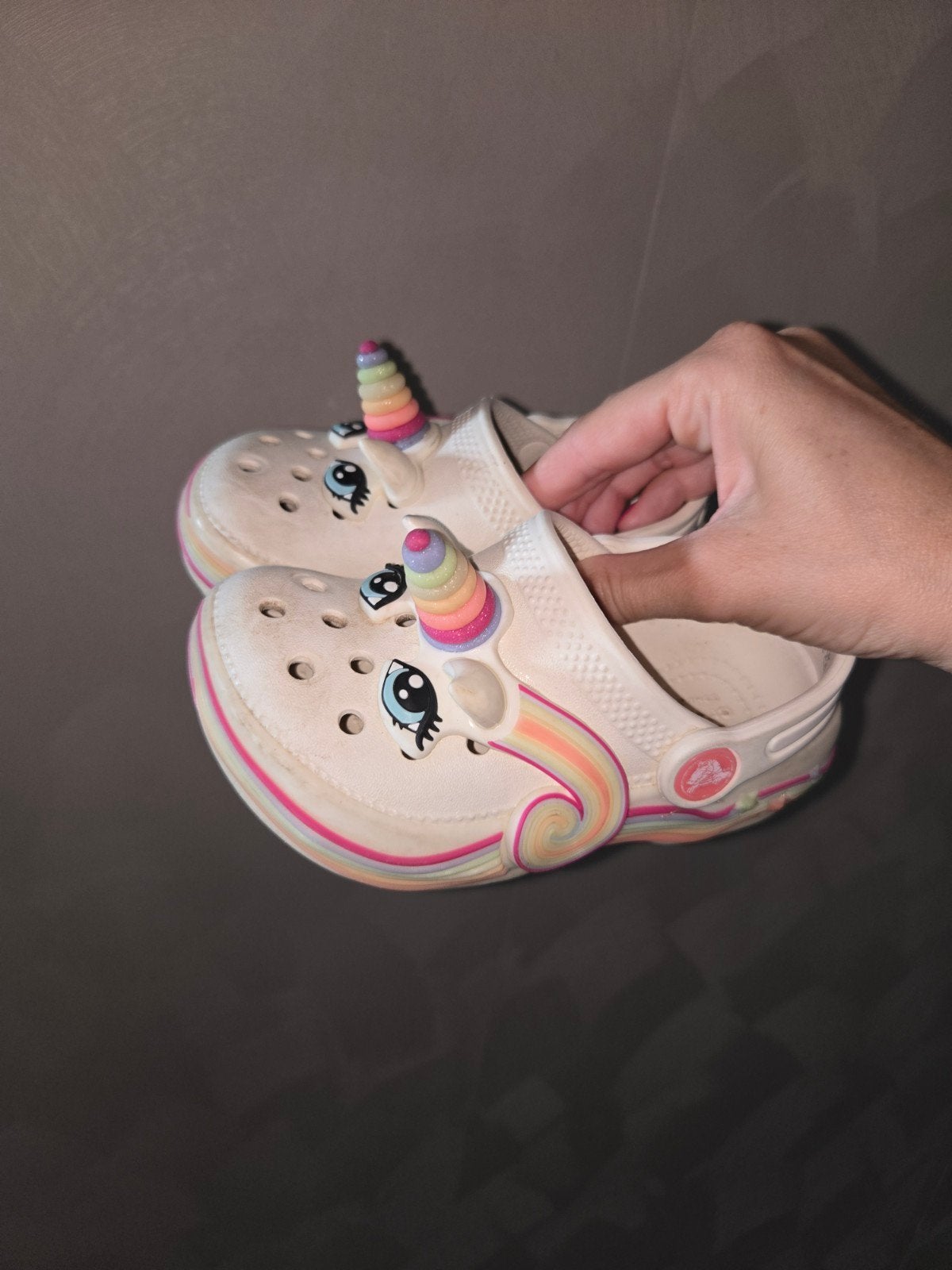 Unicorn crocs lampjes maat 24- 25 c8, Schoentjes, Crocs, Meisje, Ophalen of Verzenden