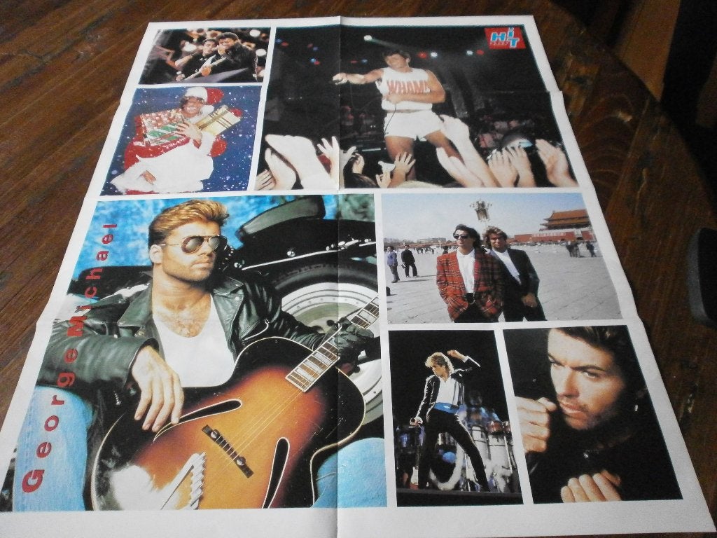 mooie xl poster jr 90  WHAM /  Tour of Duty, Verzamelen, Verzenden, Zo goed als nieuw, A1 t/m A3, Muziek