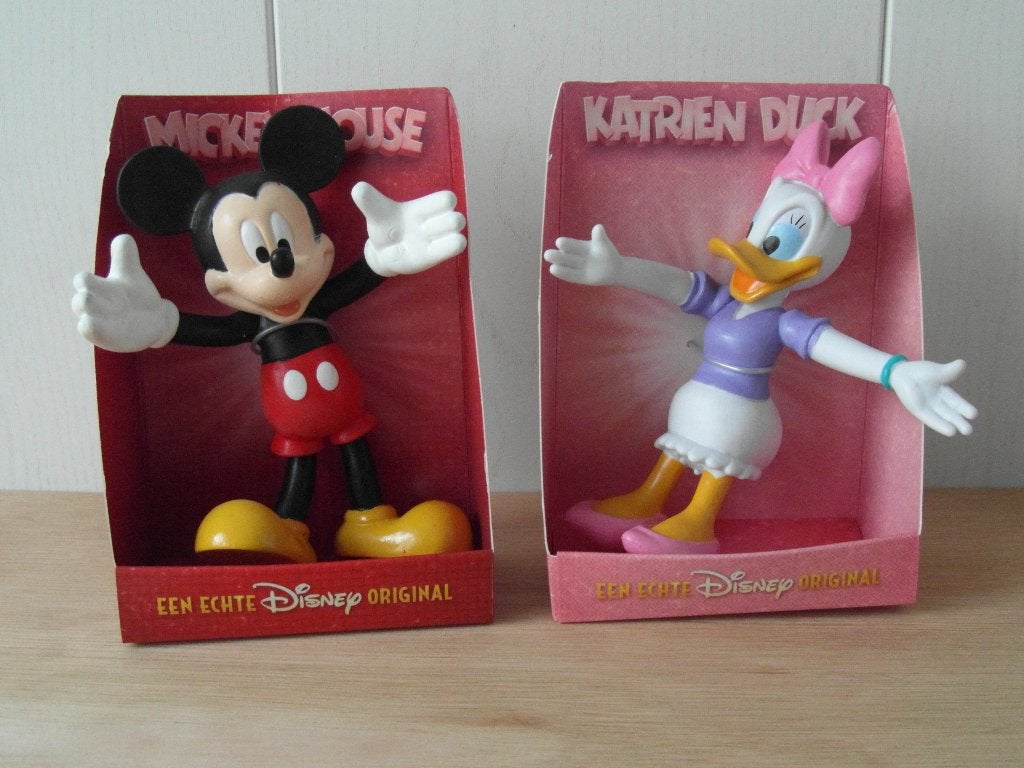 figuurtjes disney original 4 stuks, Verzamelen, Ophalen of Verzenden, Goofy of Pluto, Nieuw, Beeldje of Figuurtje