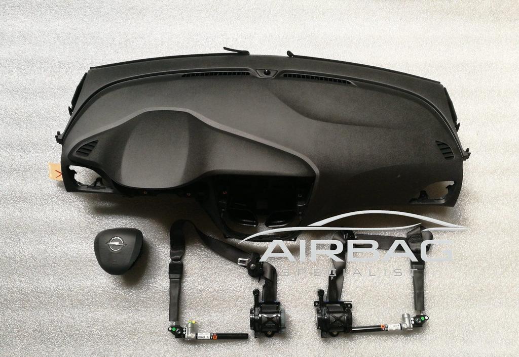 OPEL KARL AIRBAG SET DASHBOARD GORDELS MODULE STUUR AIRBAG, Gebruikt, -, -, Opel