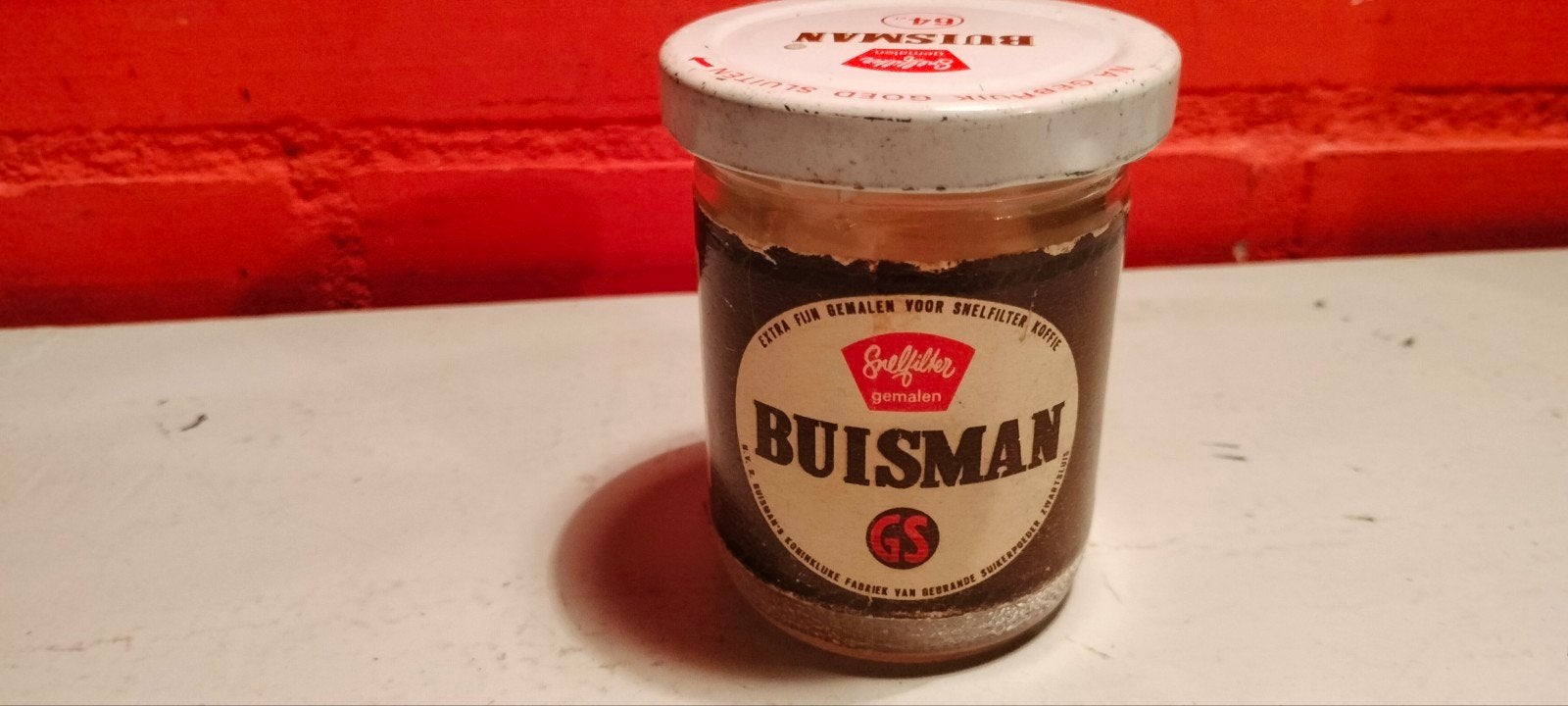 Vintage Buisman glazen potje, Antiek en Kunst, Antiek | Glas en Kristal, Ophalen of Verzenden