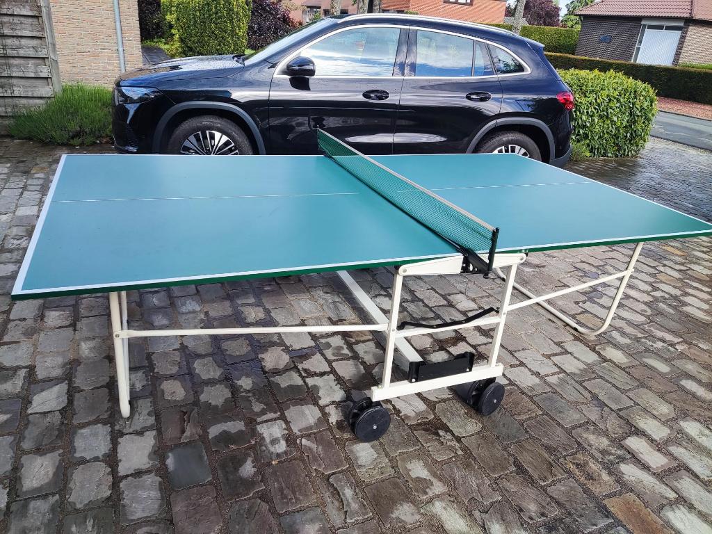 Tafeltennistafel Sven + toebehoren als nieuw, Sport en Fitness, Tafeltennis, Ophalen, Zo goed als nieuw, Tafel Indoor, Verrijdbaar