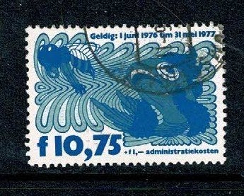 Vis akte zegel : 1976 / 1977  - fl. 10,75 + leges, Postzegels en Munten, Verzenden, Gestempeld, Overige thema's
