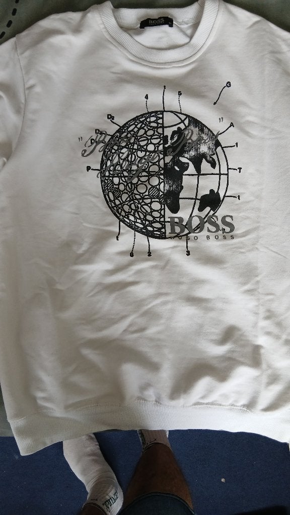 Boss Sweater, Maat 52/54 (L), BOSS, Wit, Ophalen of Verzenden
