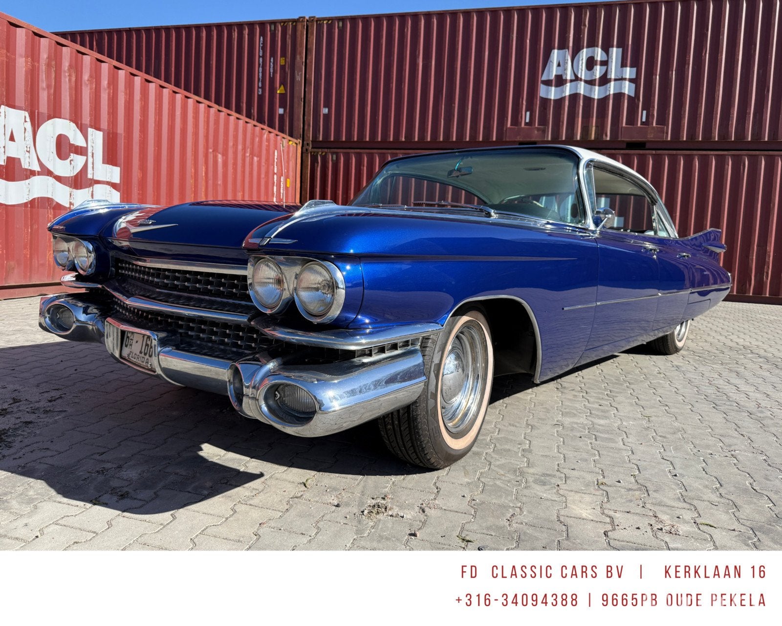 Cadillac Sedan Deville Series 62 1959 Sedan Oldtimer Blauw, Blauw, Leder en Stof, Particulier, 6 stoelen