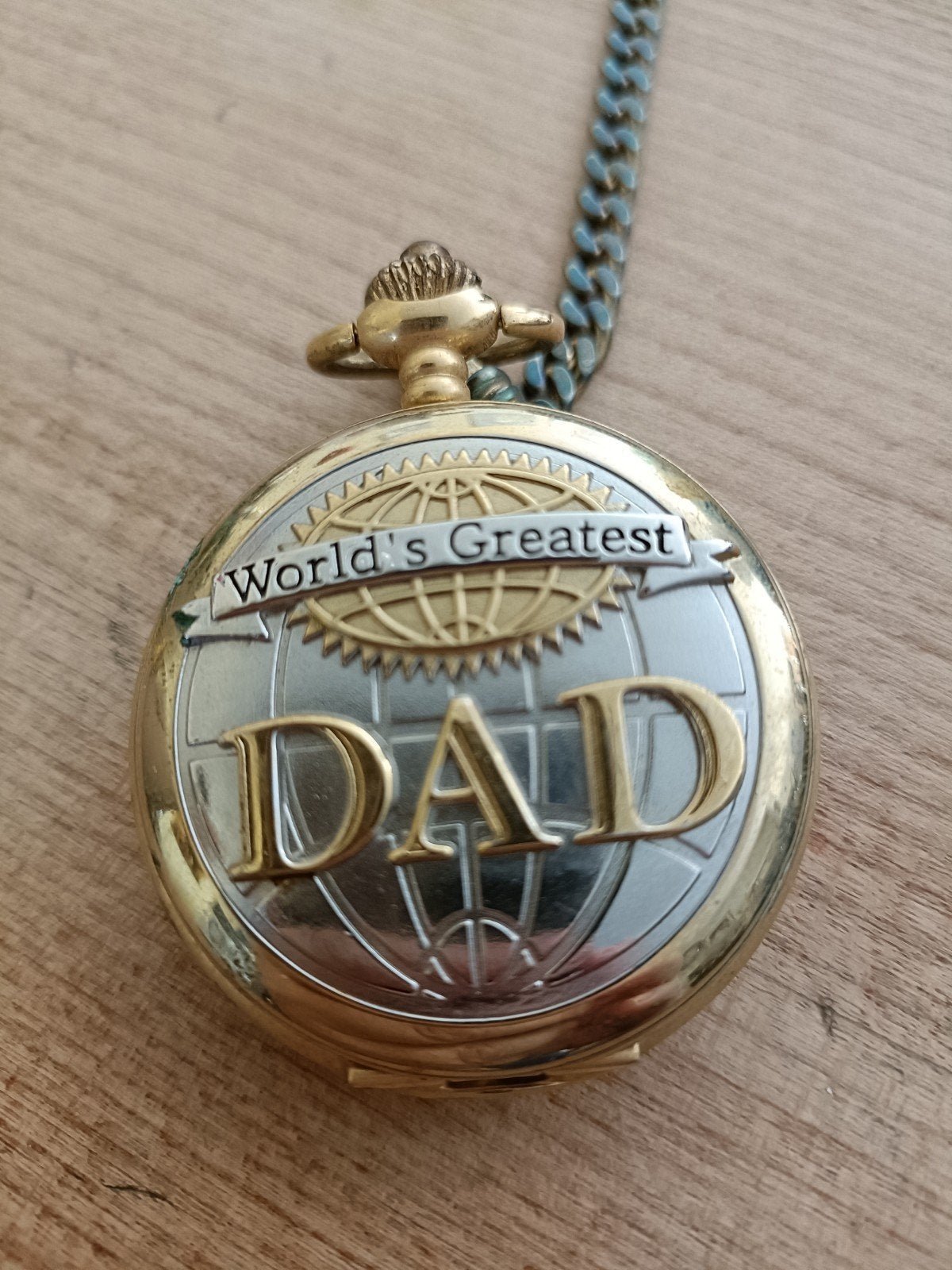 Zakhorloge 'World's Greatest Dad' - Majesti Quartz, Ophalen of Verzenden, Staal, Overige merken