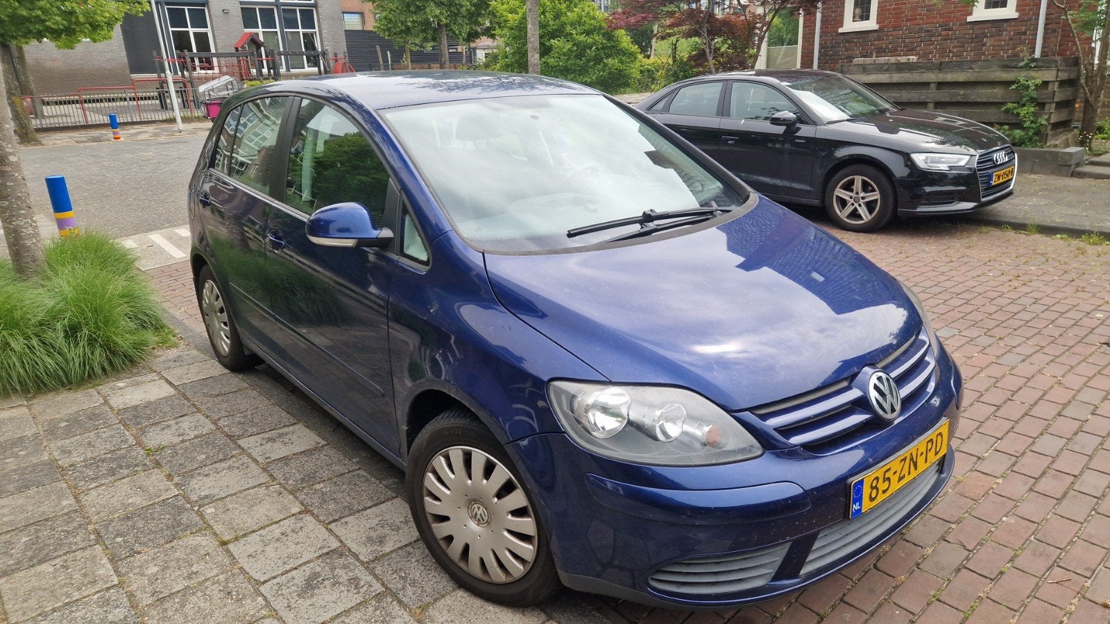 Volkswagen Golf Plus 1.6 mpi 102pk 2008 Blauw airco 5d, Auto's, Stof, Zwart, 4 cilinders, Euro 4