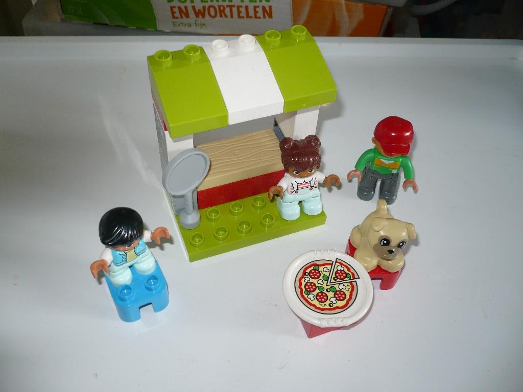 duplo  pizza kraam   8,00, Kinderen en Baby's, Speelgoed | Duplo en Lego, Ophalen, Zo goed als nieuw, Duplo
