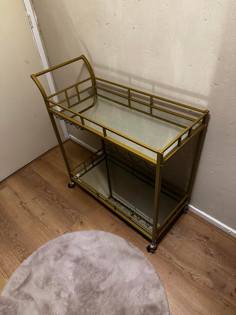 Serveerwagen met glas, Ophalen, Zo goed als nieuw