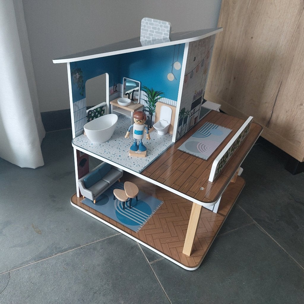 Houten Poppenhuis - Zo Goed Als Nieuw, Kinderen en Baby's, Speelgoed | Poppenhuizen, Ophalen of Verzenden, Zo goed als nieuw, Poppenhuis