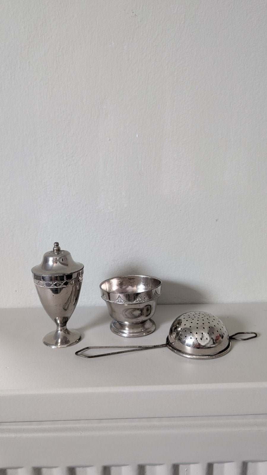 Vintage verzilverde keukenspullen, Antiek en Kunst, Ophalen of Verzenden