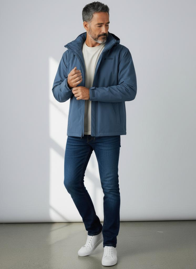 Outdoor Jack Wind Waterdicht heren Wandeljas Trekking Jas, Maat 52/54 (L), Blauw, Nieuw, Ophalen of Verzenden