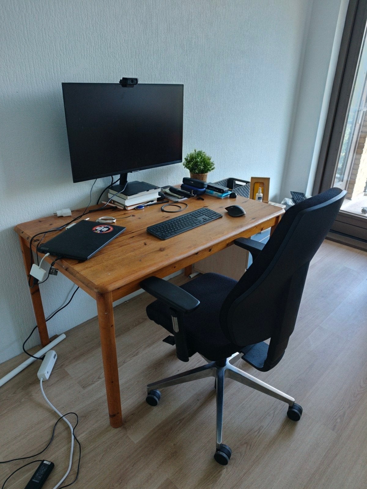 Zwarte Ergonomische Bureaustoel - Zo goed als nieuw, Zwart, Ophalen of Verzenden, Zo goed als nieuw, Bureaustoel