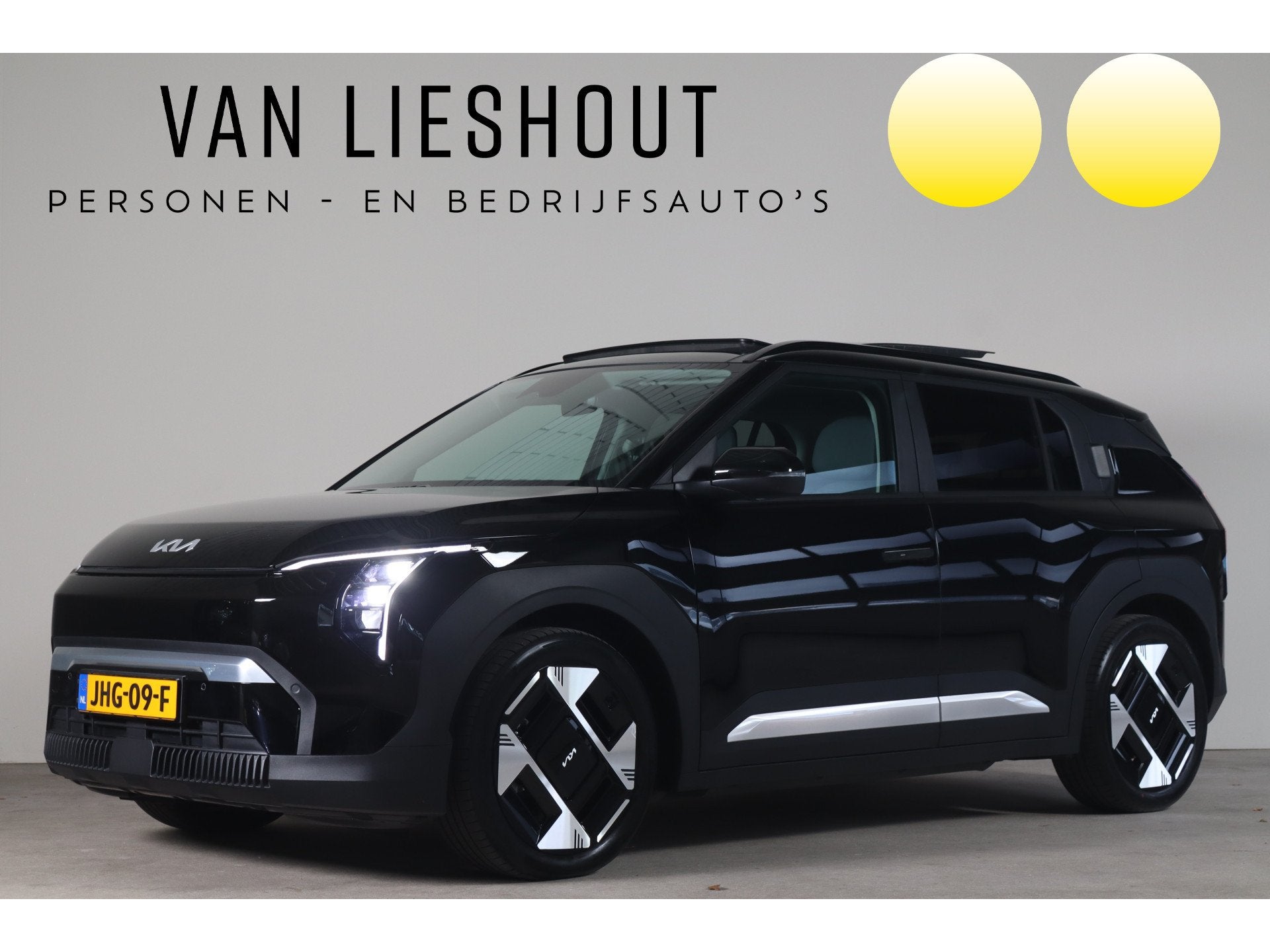 Kia EV3 Plus Advanced 81.4 kWh - NL Auto! Stoel+stuurverw I, Auto's, Gebruikt, Zwart, Adaptive Cruise Control, 204 pk