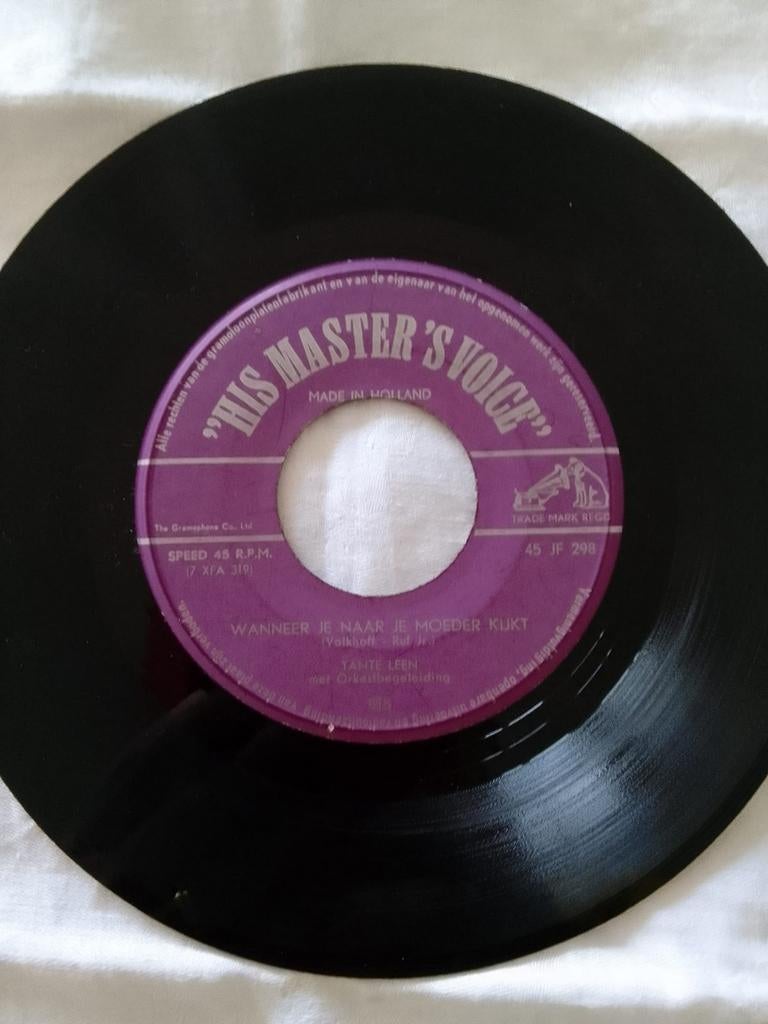 Tante Leen - Wanneer Je Naar Je Moeder Kijkt 7" Single 1961, Ophalen of Verzenden, Gebruikt, 7 inch, Single