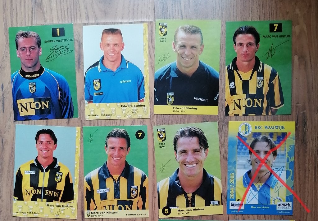 7x Spelerskaarten Vitesse, Verzenden, Zo goed als nieuw, Vitesse, Spelerskaart