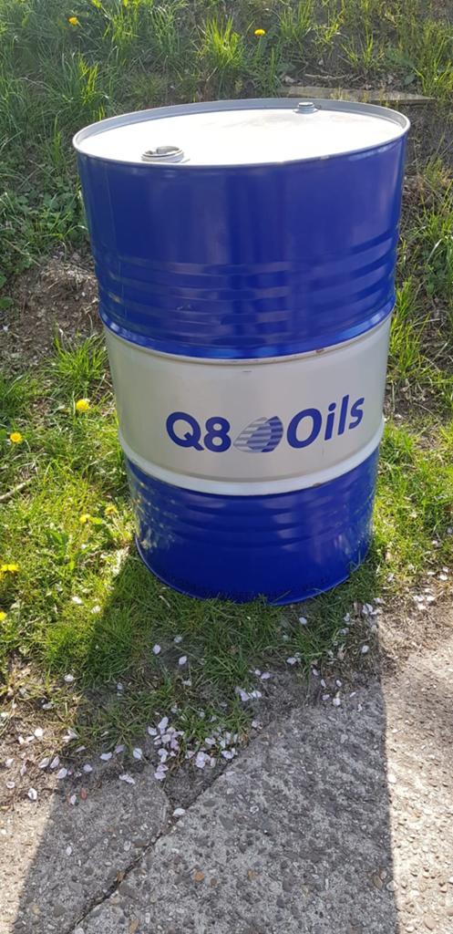 Olievat, brandton, barrel,220L vat, vuurkorf, oliedrum,haard, Ophalen, Gebruikt, Vuurton