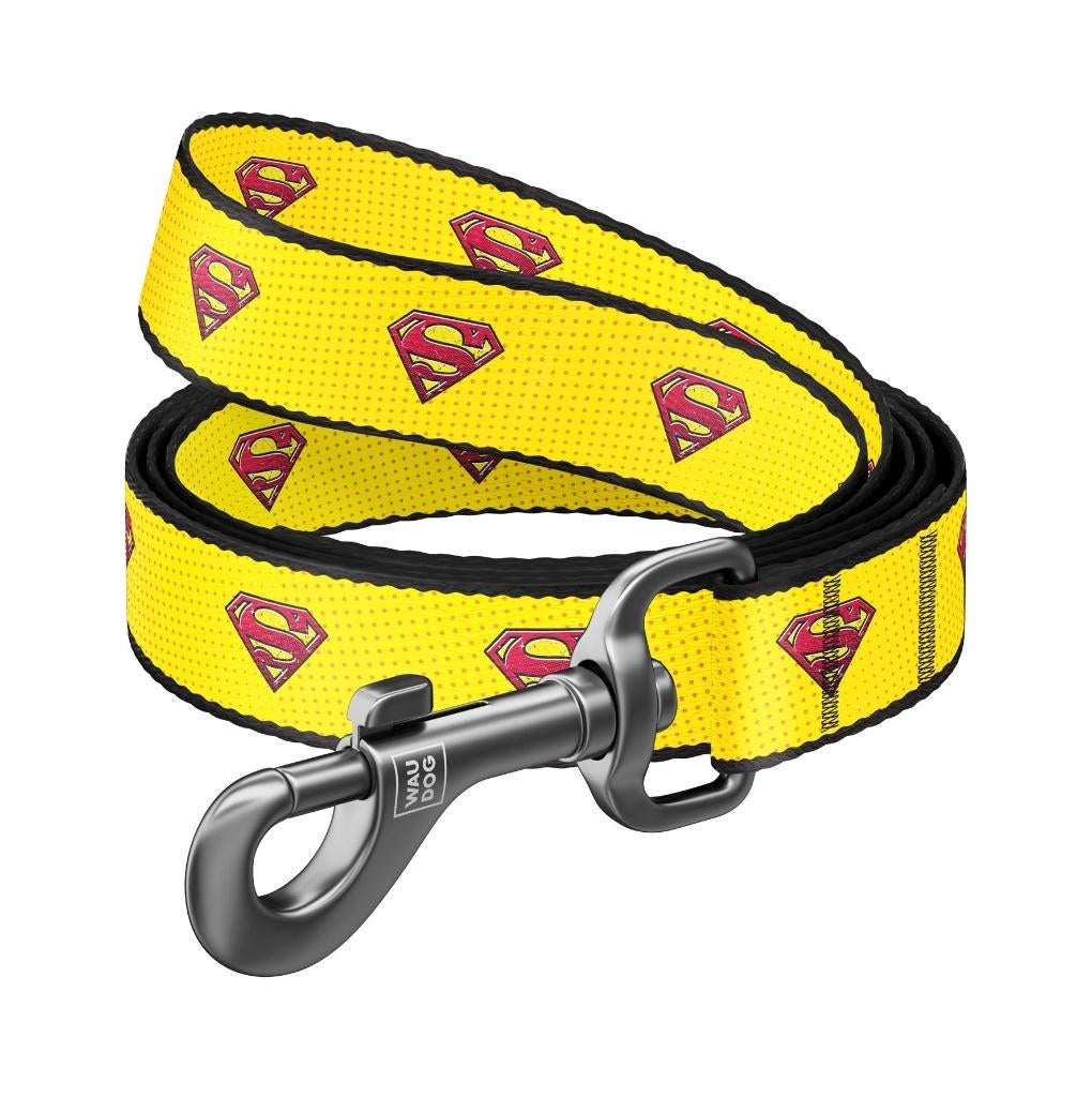 WAUDOG Superman 2 Hondenlijn Nylon Geel 20 mm x 122 cm -35%!, Dieren en Toebehoren, Ophalen of Verzenden, Nieuw, Hondenriem