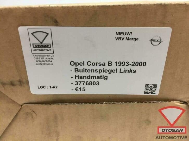 opel corsa b 993 2000 buitenspiegel spiegel links nieuw! 377, Ophalen of Verzenden, Kontakt@opel-infoservice.de, Opel, Bahnhofsplatz 1
65423  Russelsheim am Main, DE