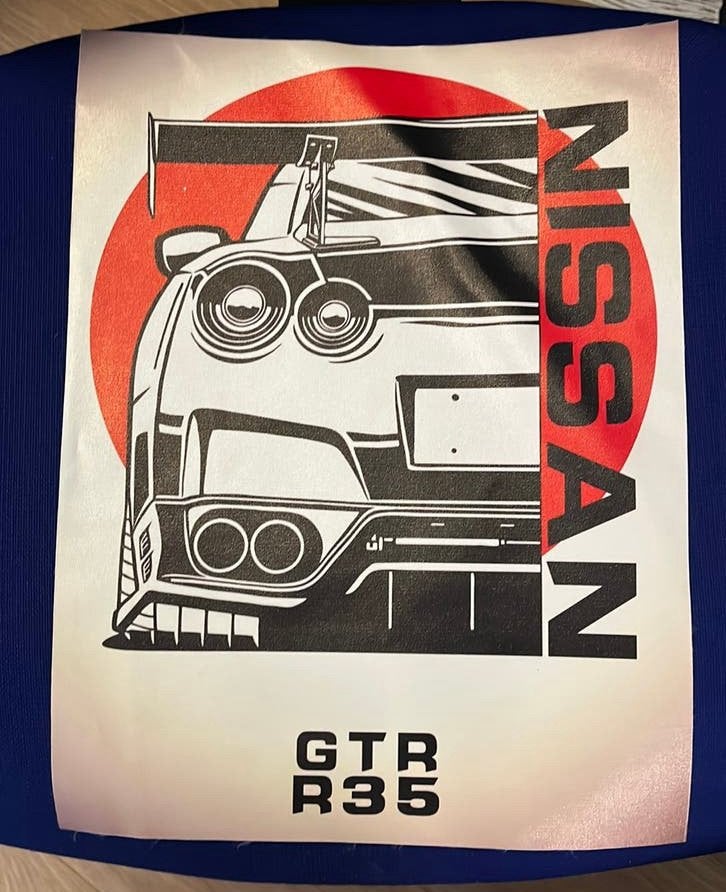 Nissan GTR R35 Poster - Auto Kunst Print, Meerkleurig, Ophalen of Verzenden, Zo goed als nieuw, Modern
