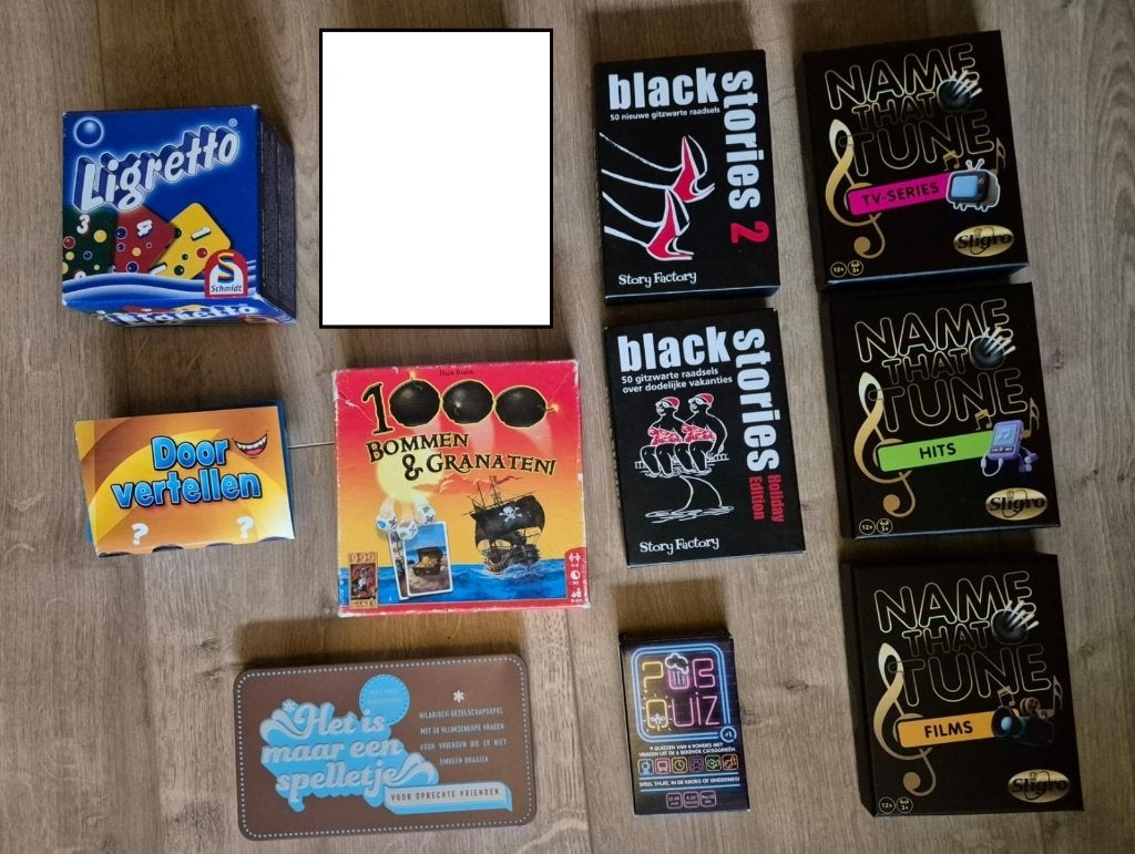 Collectie partyspellen, bordspellen en kaartspellen 18 stuks, Een of twee spelers, Ophalen of Verzenden, Gebruikt, Diverse uitgevers