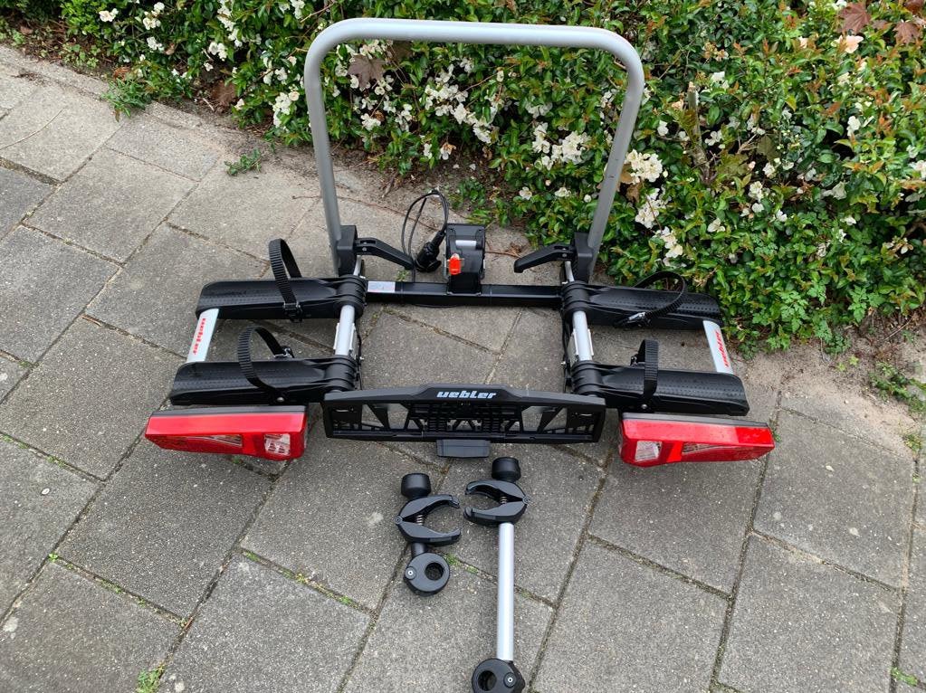ZGAN kantelbare fietsendrager 2 fietsen 60 kilo Uebler i21, Ophalen, Elektrische fiets, Zo goed als nieuw, 2 fietsen