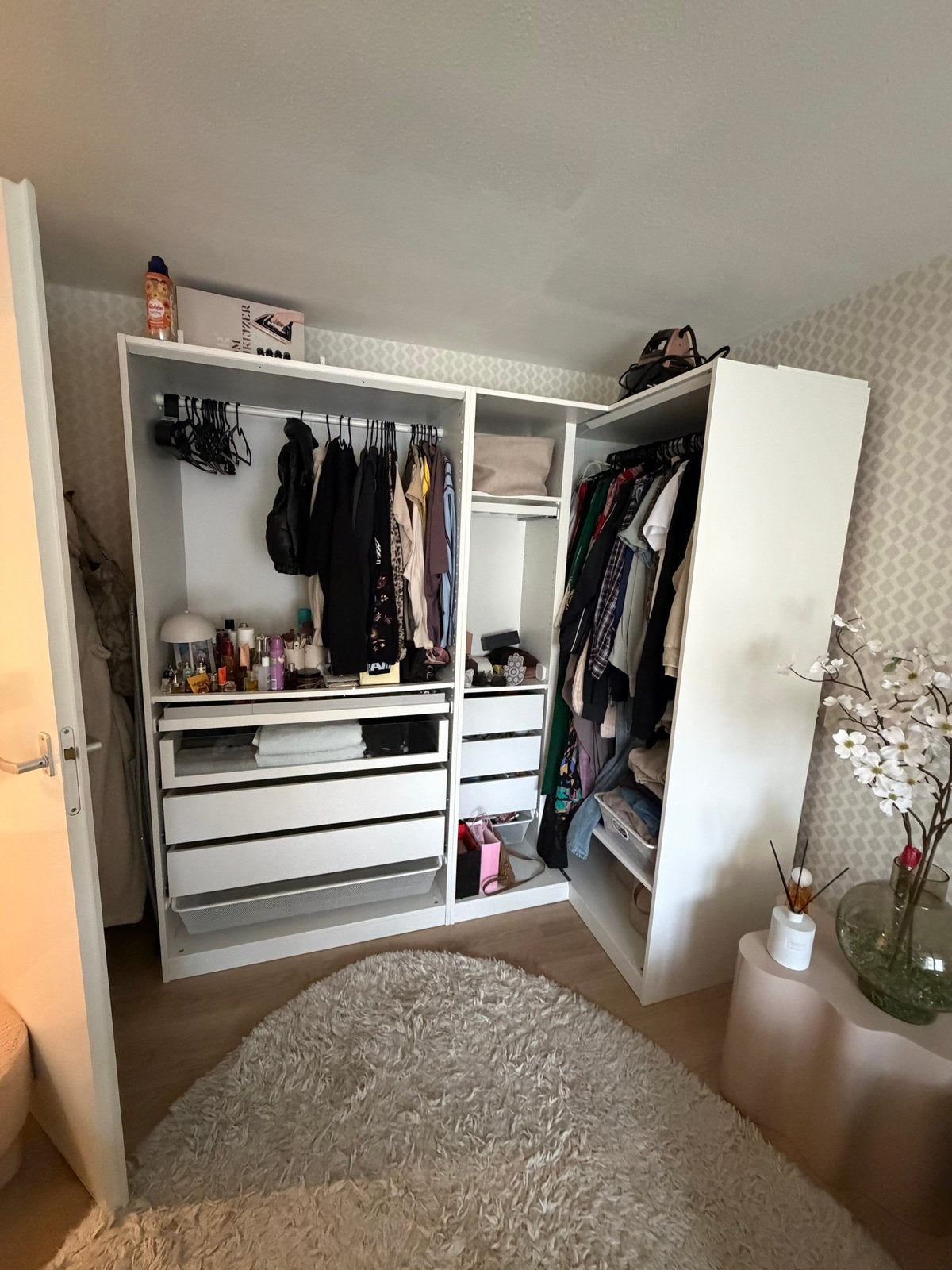 Ikea PAX kledingkast met lades en hangruimte, Ophalen, Gebruikt, 200 cm of meer, Met lade(s)