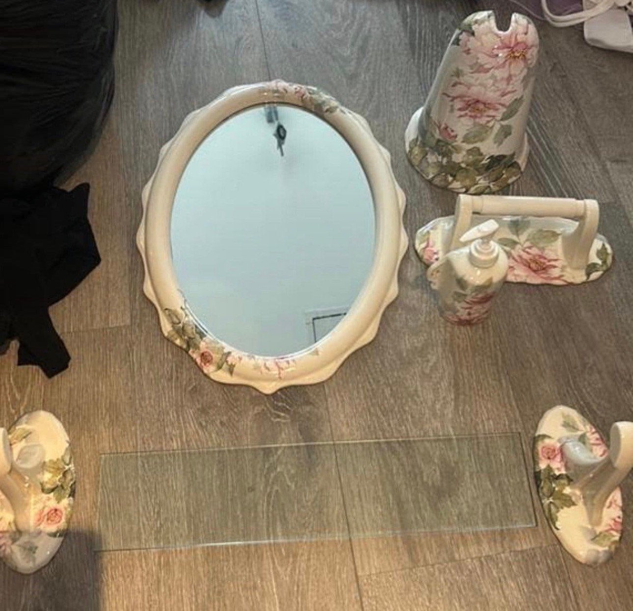 5 deels antiek badkamer meubels, Ophalen of Verzenden, Rechthoekig, Minder dan 50 cm