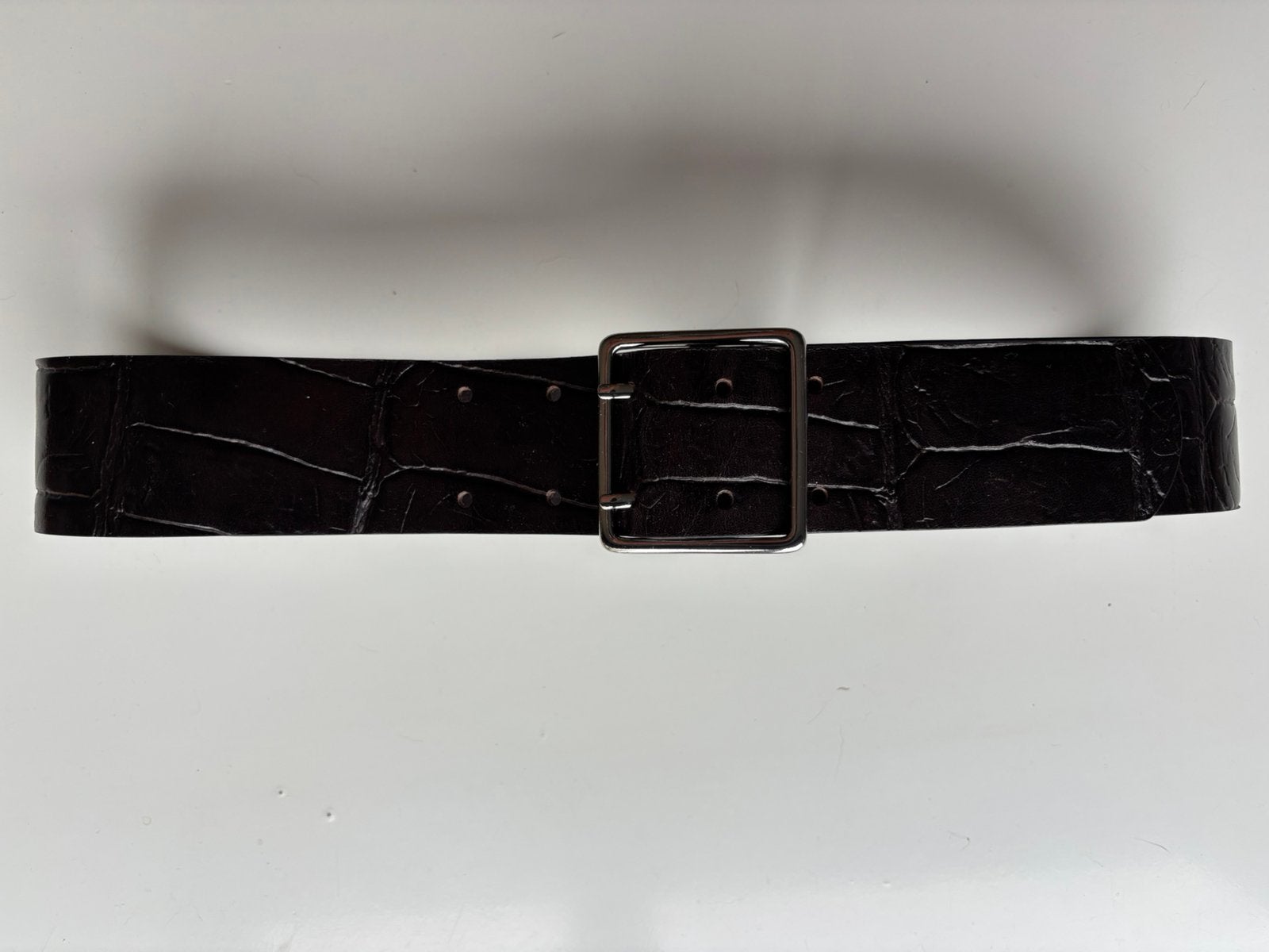 NIEUWE Massimo Dutti riem bruin S/M, Echt leder, Tailleriem, Ophalen of Verzenden, 3 tot 5 cm