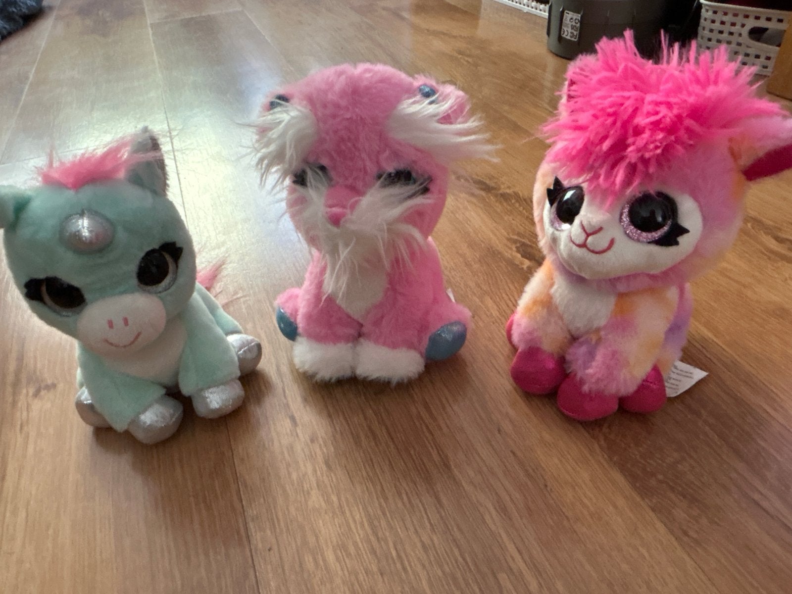 Leuke knuffels: Eenhoorn, Roze Kat en Lama - Zo goed als nie, Met geluid, Overige karakters, Ophalen of Verzenden, Zo goed als nieuw