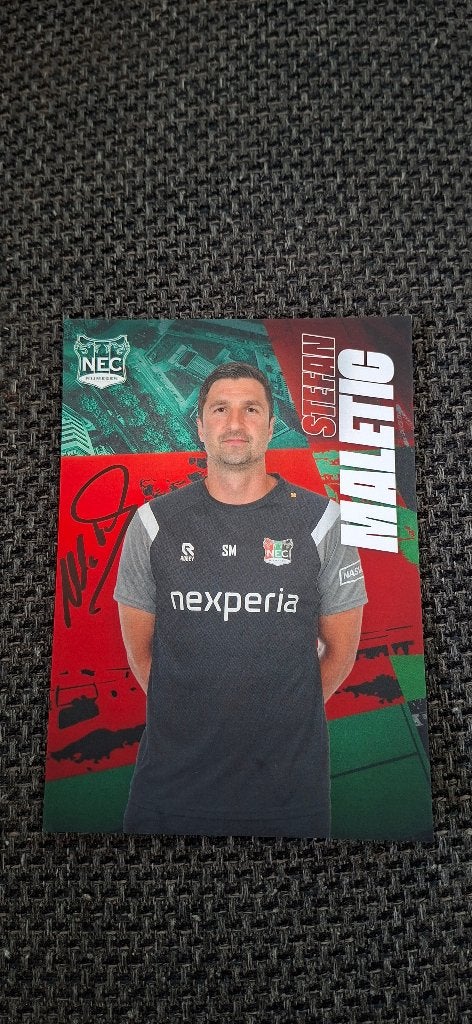 Spelerskaart met handtekening; Stefan Maletic # NEC PSV, Ophalen of Verzenden, Nieuw, Overige binnenlandse clubs, Spelerskaart