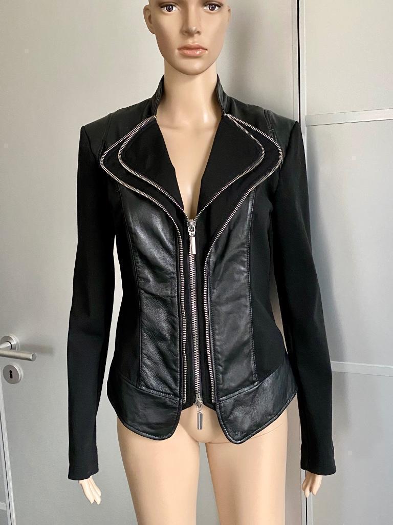 i704 Arma: echt leren jasje maat M=38/40 leer zwart blazer, Kleding | Dames, Jasjes, Kostuums en Pakken, Maat 38/40 (M), Zwart
