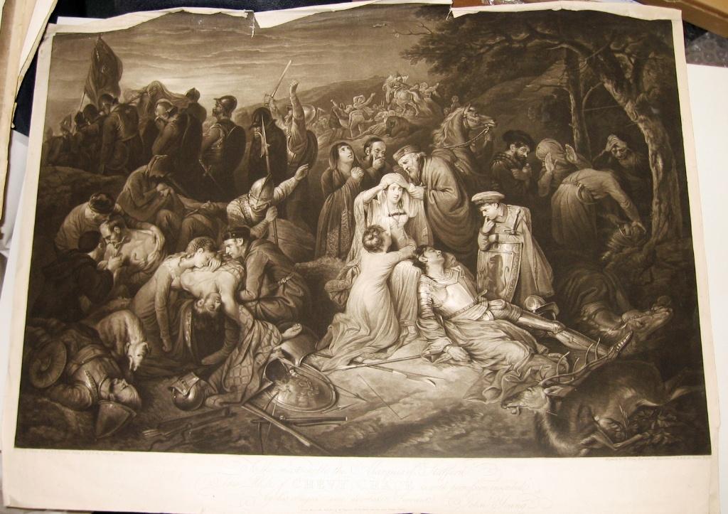 Mezzotint Chevy Chase 1814 John Young (engr.) Edward Bird, Ophalen of Verzenden